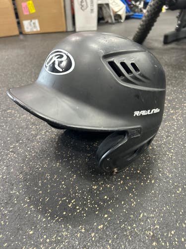 Used Rawlings BASEBALL HELMET Batting Helmet No Mask Black One Size 11337-S000492687