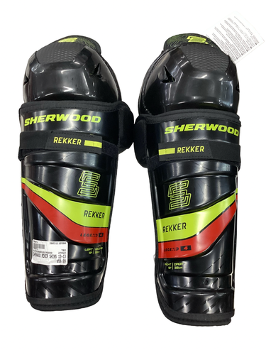 Used Sher-wood REKKER LEGEND Junior Shin Guards Black 13" 11613-S000186687