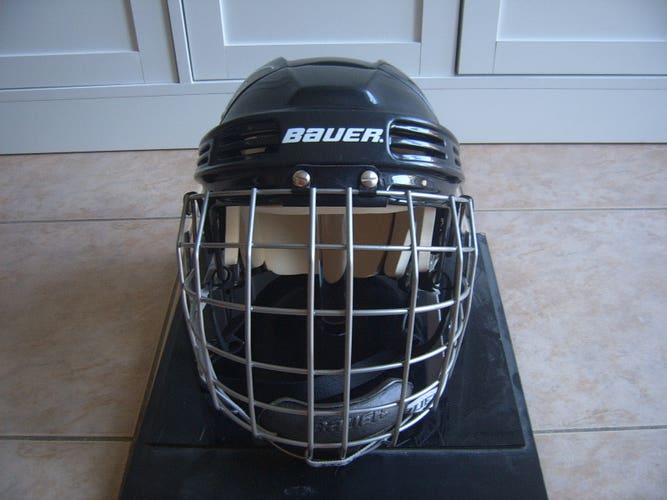Free Shipping - Vintage Excellent Condition Bauer HH4000L Senior Hockey Helmet sz Large Black