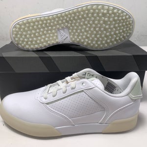 Adidas W Retrocross Waterproof Golf Shoes White Women's SZ 8.5 (IE8291) NIB