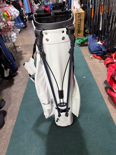 Used Titleist LINKS LEGEND 4 WAY LEATHER STAND BAG Mens Stand Bag White 11605-S000223994