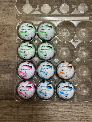 10 TaylorMade SpeedSoft Ink Golf Balls - 5A MINT CONDITION