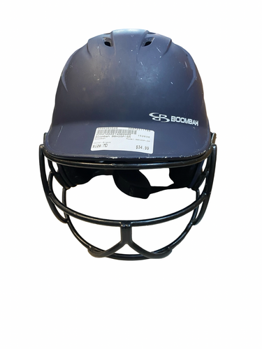 Used BoomBah BBH2SP-SR Batting Helmet w/Mask Black MD 11706-S000383549