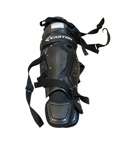 Used Easton QWIK FIT Catchers Leg Guards Black Youth 11706-S000383542
