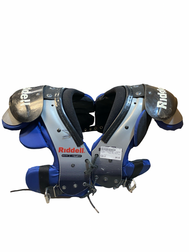 Used Riddell EVOLUTION YOUTH FB Shoulder Pads Black LG 11706-S000383537