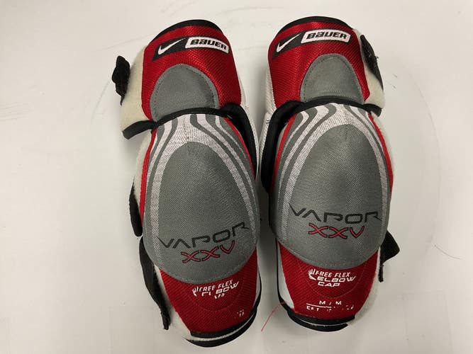 Used Bauer VAPOR XXV Senior Elbow Pads Red And Grey MD 11855-S000207548