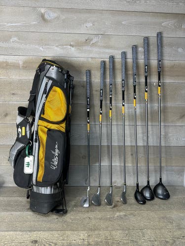 Walter Hagen Jr. Series III Set Driver FW HY 7 9 SW Putter Bag New Grips RH