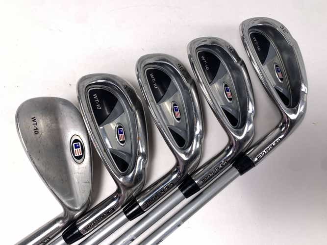 US Kids T-10 Iron Set 6-9+SW Ultralight Red 60" Junior RH Undersize Grips