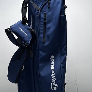 TaylorMade FlexTech Stand Bag Navy Blue 4-Way Divide Dual Strap Golf Bag