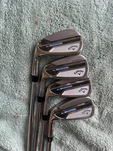 Men's 2024 Callaway Paradym AI Smoke Left Hand Iron Set Regular Flex 4 Pieces 37" (New)
