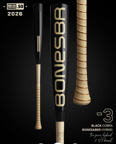 2026 Warstic Bonesaber Hybrid BBCOR Certified Bat (-3) 29 oz 32" (New)