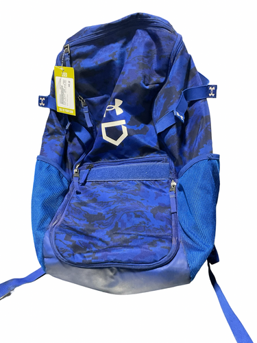 Used Under Armour CAMO BLUE BACKPACK BB/SB Player Carry Bag Royal Blue 11834-S000054589