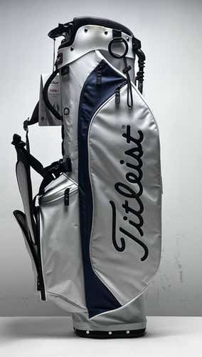 Titleist Players 5 Stand Bag White Navy Blue 4-Way Divide Dual Strap Golf Bag