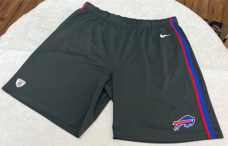 Nike NFL Buffalo Bills Team Issued Shorts Men’s 2XL Gray 9.5” Inseam w/Pockets