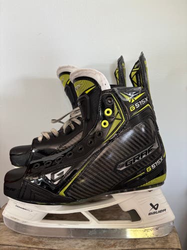 Black/Yellow 2023 Graf Limited Edition G515x Hockey Skates Regular Width 8.5 (Used)