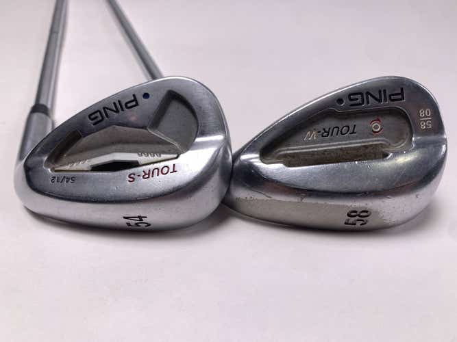 Ping Tour-S Tour-W Chrome Wedge Set 54* 12 58* 8 Different Stiff Steel Mens RH