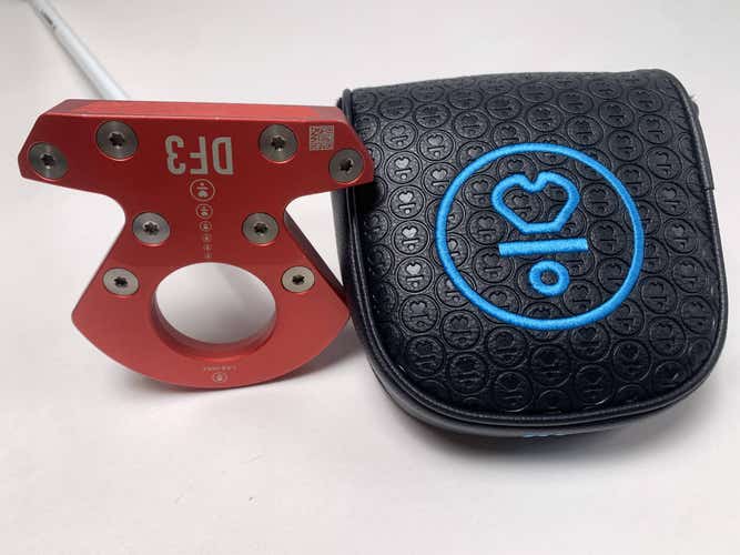 LEFTY L.A.B. Golf DF3 Red Putter 34" 66* ACCRA Mens LH HC