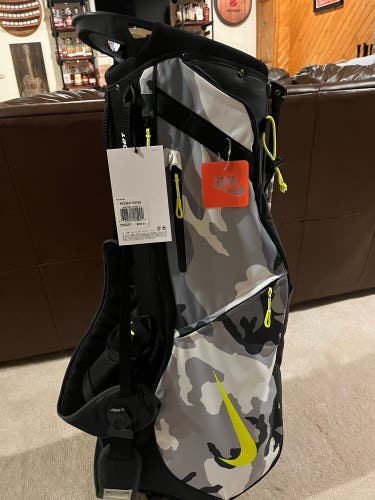 Nike Air Sport Bag Golf Bag - Black / Camo / Volt (new)
