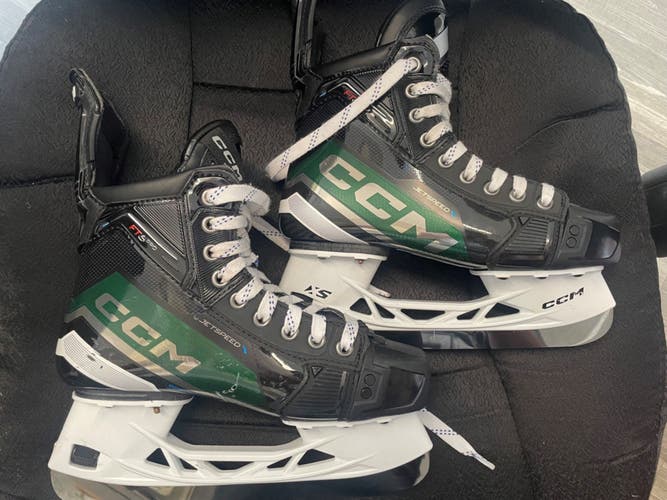 CCM Jetspeed FT6 Pro Custom Green Hockey Skates. Size 4 Tapered