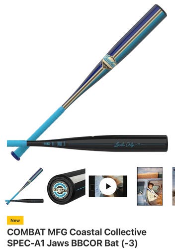 2027 Combat MFG Spec A1 Alloy Jaws BBCOR Certified Bat (-3) 29 oz 32" (New)