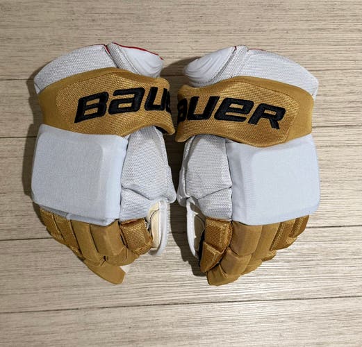 Pro stock  Vegas Golden Knights Bauer Vapor 1X Pro Lite Gloves 14" (New)