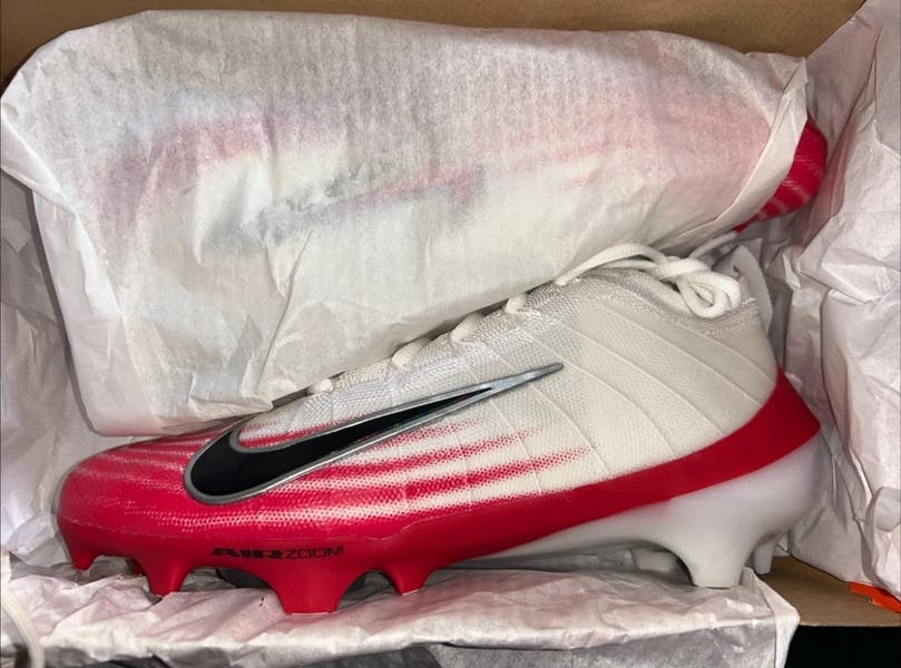 Nike Zoom Vapor Elite 1 White University Red Cleats FB3288-102 Men\'s Size 8 Nike Zoom Vapor Elite 1 White Red Football Cleats FB3288-102  main image 2