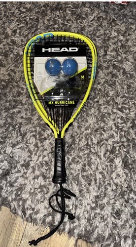 Head MX Hurricane Racquetball Pack with Racquet and Balls - Neon Yellow/Black