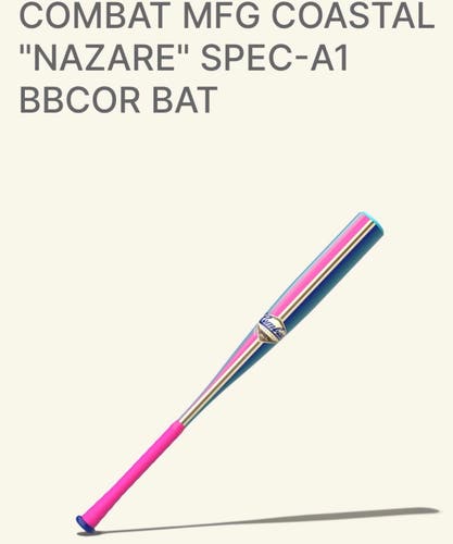 2026 COASTAL Combat MFG Spec A1 Alloy BBCOR Certified Bat (-3) 29 oz 32" (New)