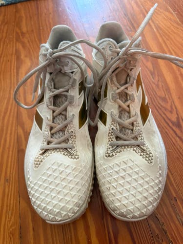 Ohtani 1 White & Gold New Balance High Top Turf Shoes (Used)