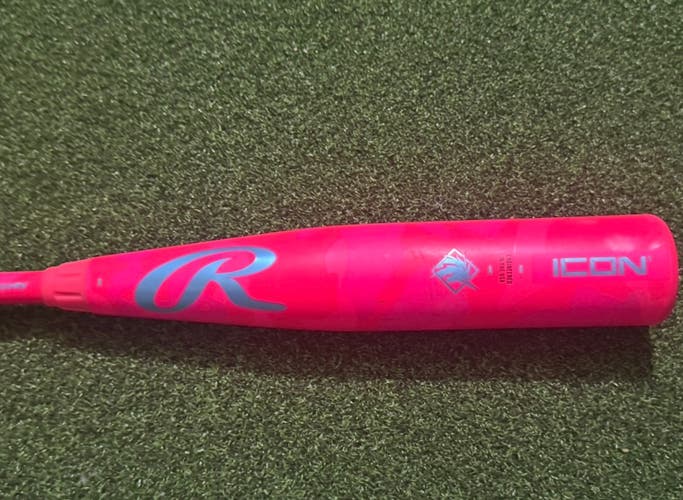 Pink Unicorn Rawlings Icon Composite USSSA Certified Bat (-10) 18 oz 28" (Used)