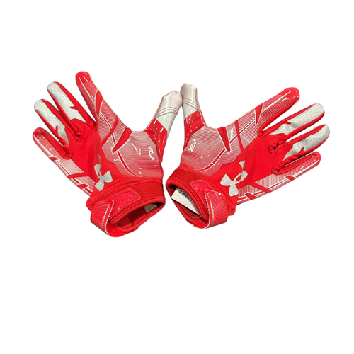 Used Under Armour F8 FB Gloves Red MD 11375-S000380322