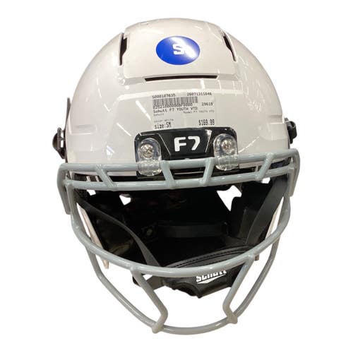 Used Schutt F7 YOUTH VTD FB Helmet White SM 11846-S000107635