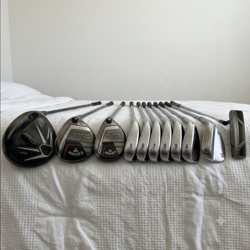 Full Golf Club Set (Used - Good Condition): Titleist 915D2 Driver, Callaway Big Bertha 3-Wood & 4-Hy