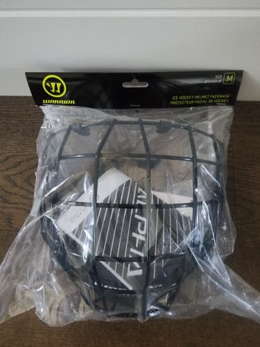 Warrior Alpha One Facemask/Cage – Black, Medium – Brand New