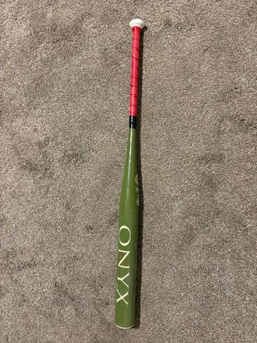2025 Onyx Enough Said Army Green Endloaded Senior Softball Bat 25 oz 34" (Used)