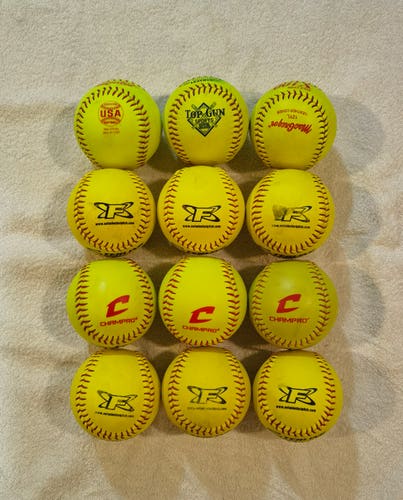 Softball 12 Pack (1 Dozen) 12"(99%new)