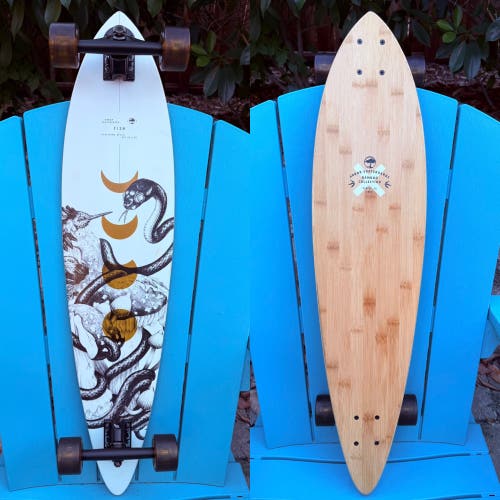 Arbor Collective Fish Bamboo 37” Complete Longboard Skateboard Artist Zoa Keller
