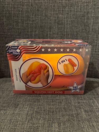 Sunny Days Squish Hot Dog Squeezy Fidget Toy Brand New