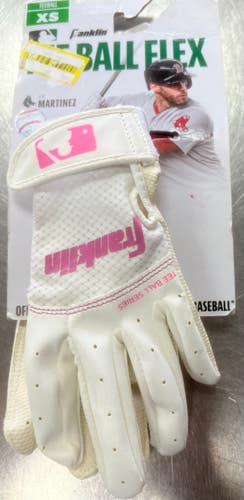 Used Franklin BB/SB Batting Gloves White XS 11497-S000159912