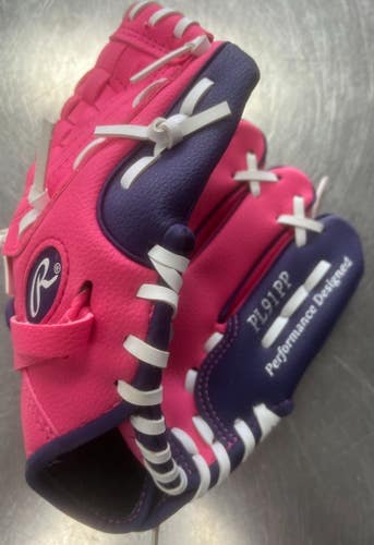 Used Rawlings FIRLS RULE BB/SB Glove T-ball Pink 9" 11497-S000159913