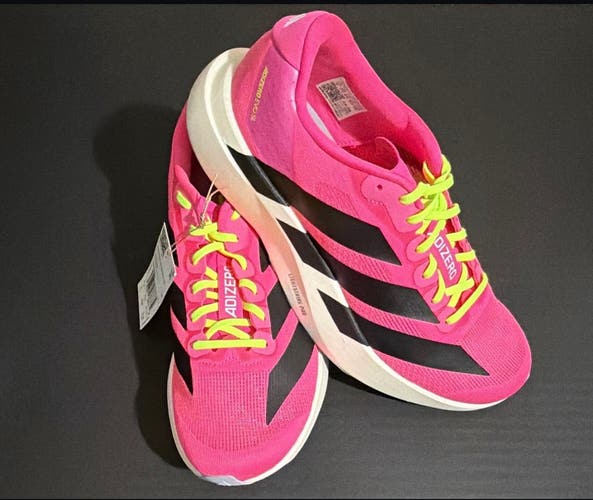 Adidas Adizero Evo SL Women's Running Shoes - Pink/Black/Yellow JS4455 (New)
