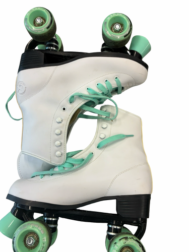 Used SEVEN ROLLER SKATES Senior Roller Quad Skates White Senior 6 11682-S000136394