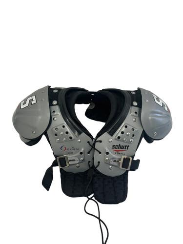 Used Schutt Youth XS FLEX FB Shoulder Pads Grey  11692-S000154822