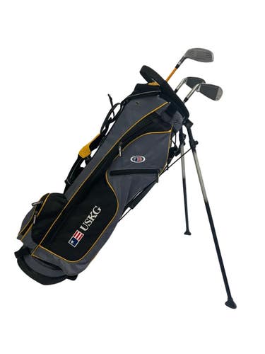 Used US Kids WT-10 63" Teen RH Partial Golf Set RH Gold 4 Clubs 11692-S000154816