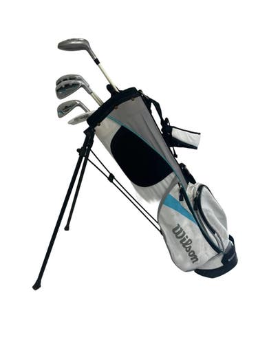 Used Wilson Profile JR 9-12 RH Partial Golf Set Carolina Blue 5 Piece 11692-S000154815