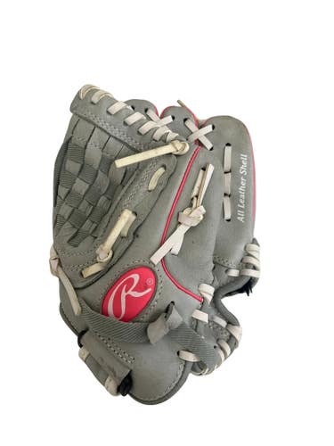 Used Rawlings Sure Catch 10.5" RH Throw Fastpitch Softball Gloves Grey  11692-S000154791