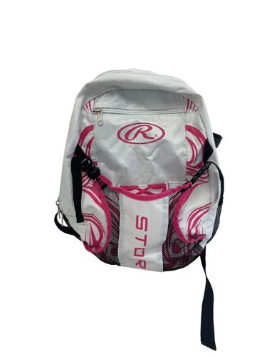 Used Rawlings STORM BB/SB Player Backpack White 11692-S000154696