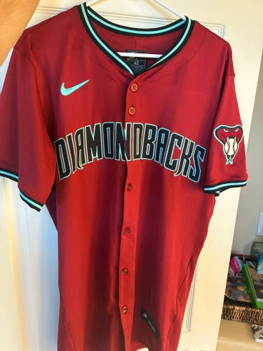 Nike MLB Authentic Arizona Diamondbacks On Field Red Jersey Size 40