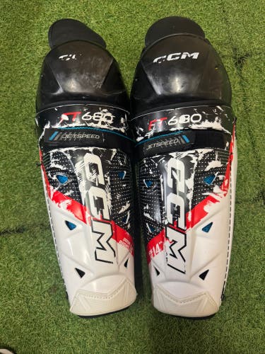 Senior CCM JetSpeed FT680 Shin Pads 14" (Used)