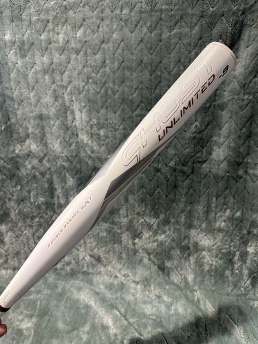 White 2023 Easton Ghost Unlimited Composite Bat (-9) Composite 25 oz 34" (Used)